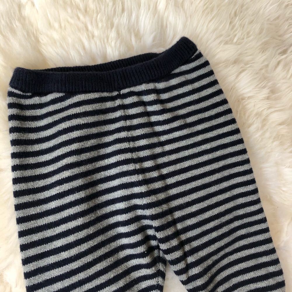 •BABY GAP• Navy and gray striped knit pants.